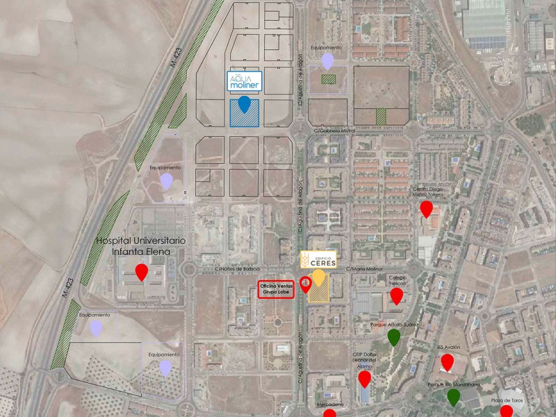 Imagen Mapa de ubicación del Edificio Aqua Moliner